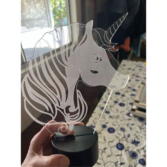 Color changing Unicorn Night Light battery or USB Plug! - Picture 1 of 9